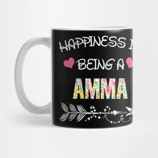 Happiness is being amma floral gift Mug